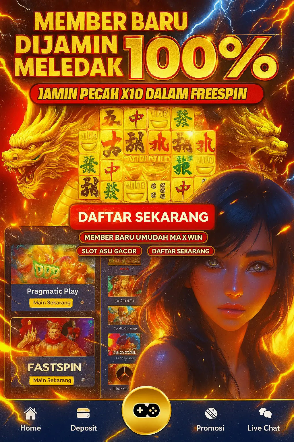 Member Baru 100% Meledak