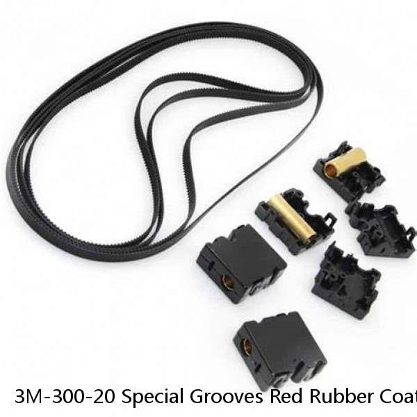 3M-300-20 Special Grooves Red Rubber Coating Timing Belt Packing Machine Belt Rubber Timing Belt #1 image